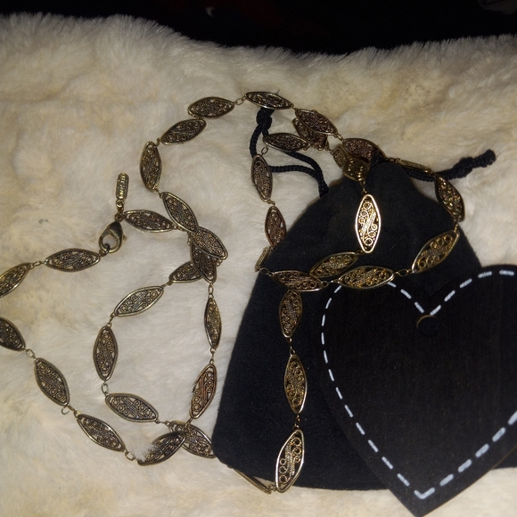 Vintage 40" Ben Amun 24 Kt Gold Plated Lanyard Style Ornate Necklace - Picture 4 of 12